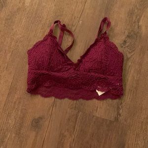 Forever 21 Dark purple, V-neck lace top 💜